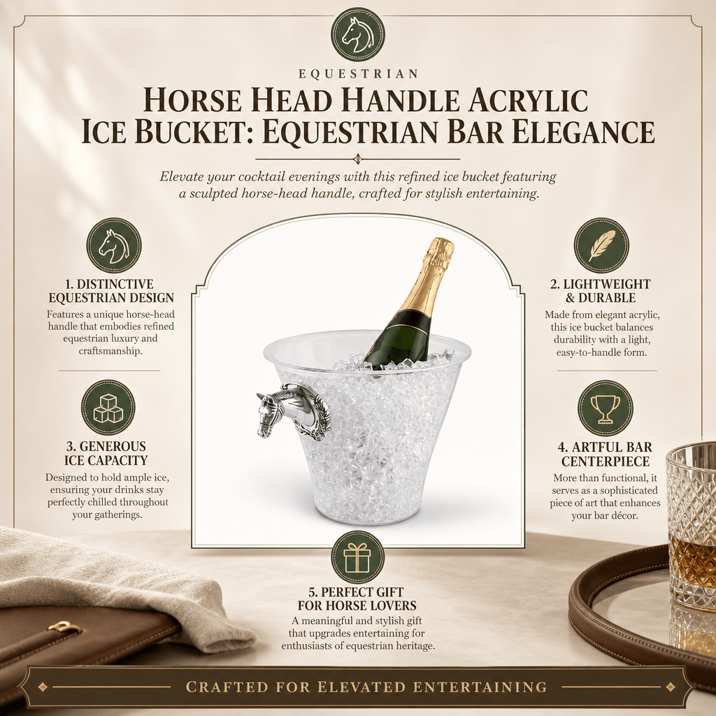 Horse Head Handle Acrylic Ice Bucket  