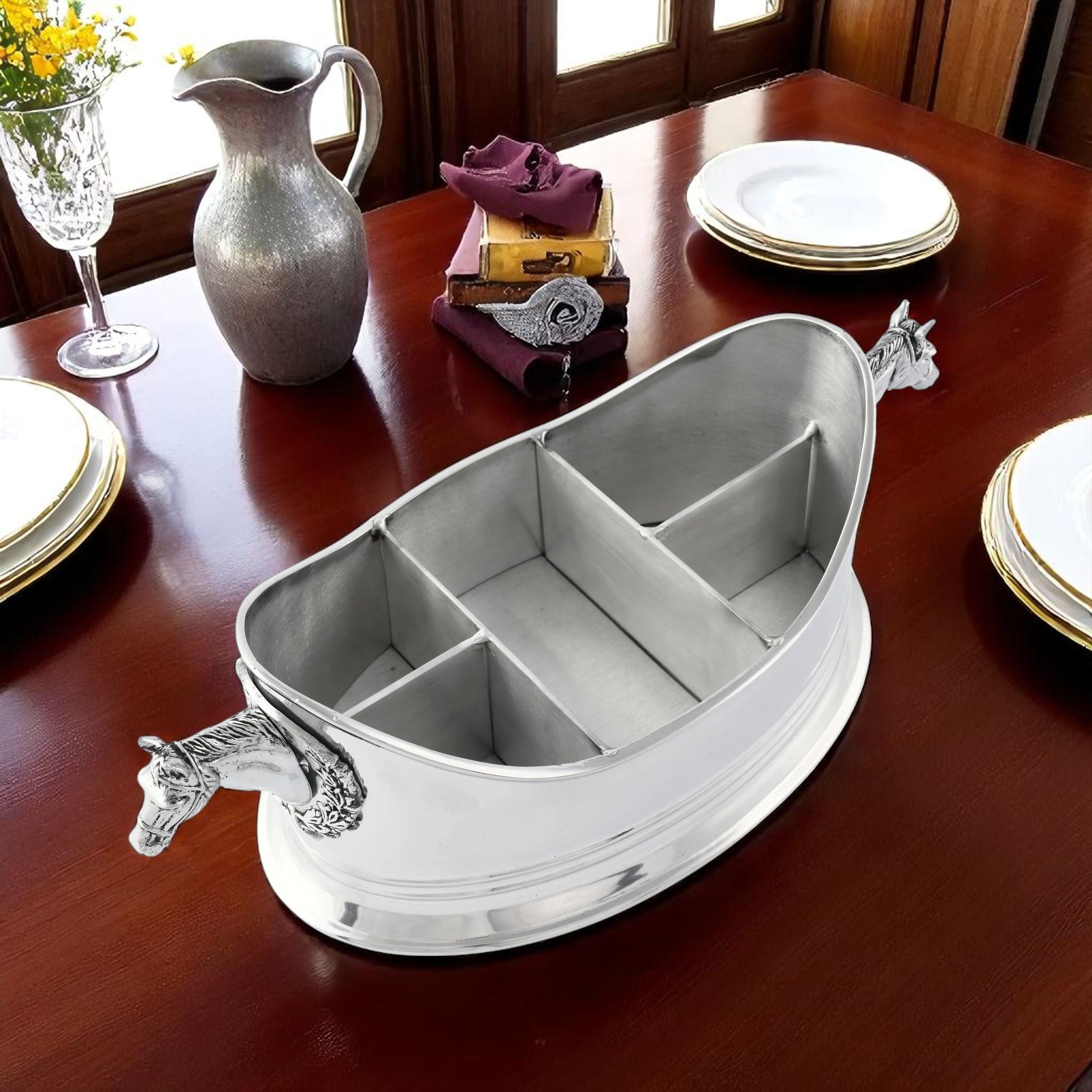 Horse Head Silverware Caddy - Equine Exchange Tack Shop