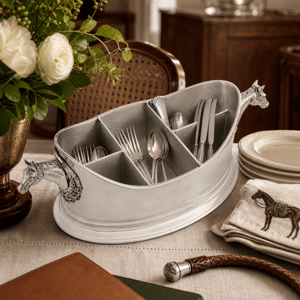 Horse Head Silverware Caddy