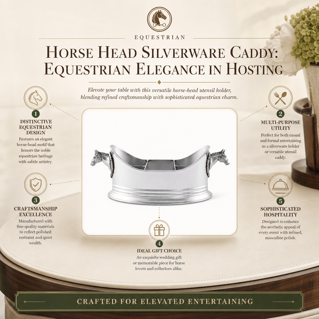 Horse Head Silverware Caddy
