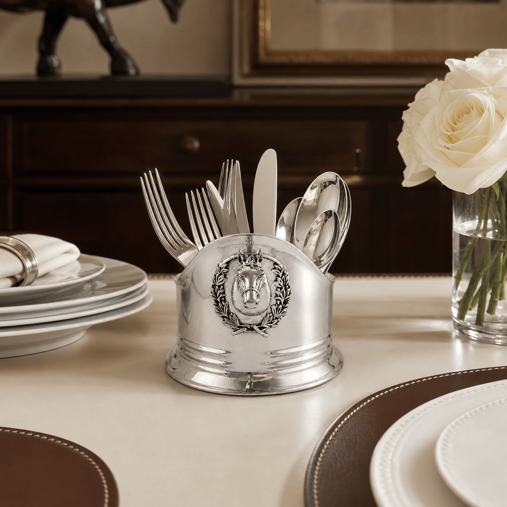 Horse Head Silverware Caddy