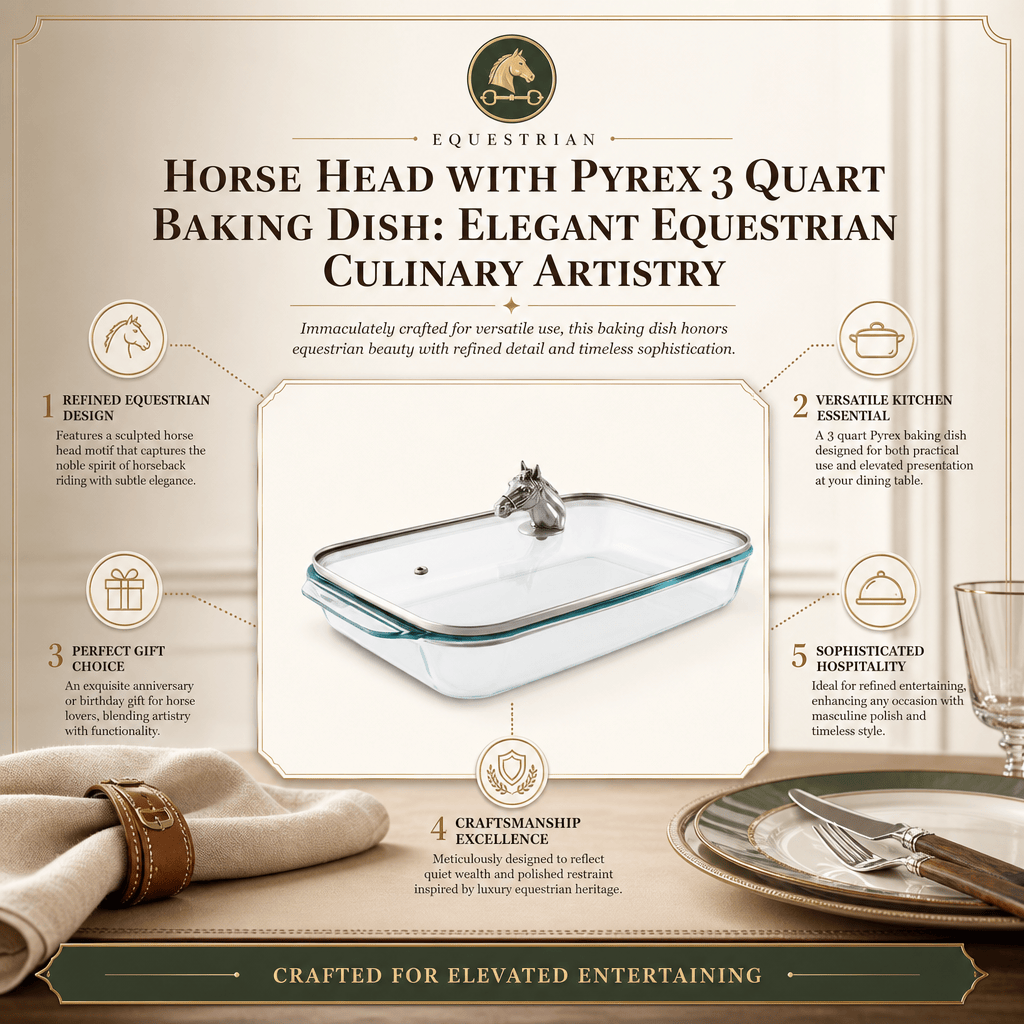 Horse Head with Pyrex 3 quart Baking Dish