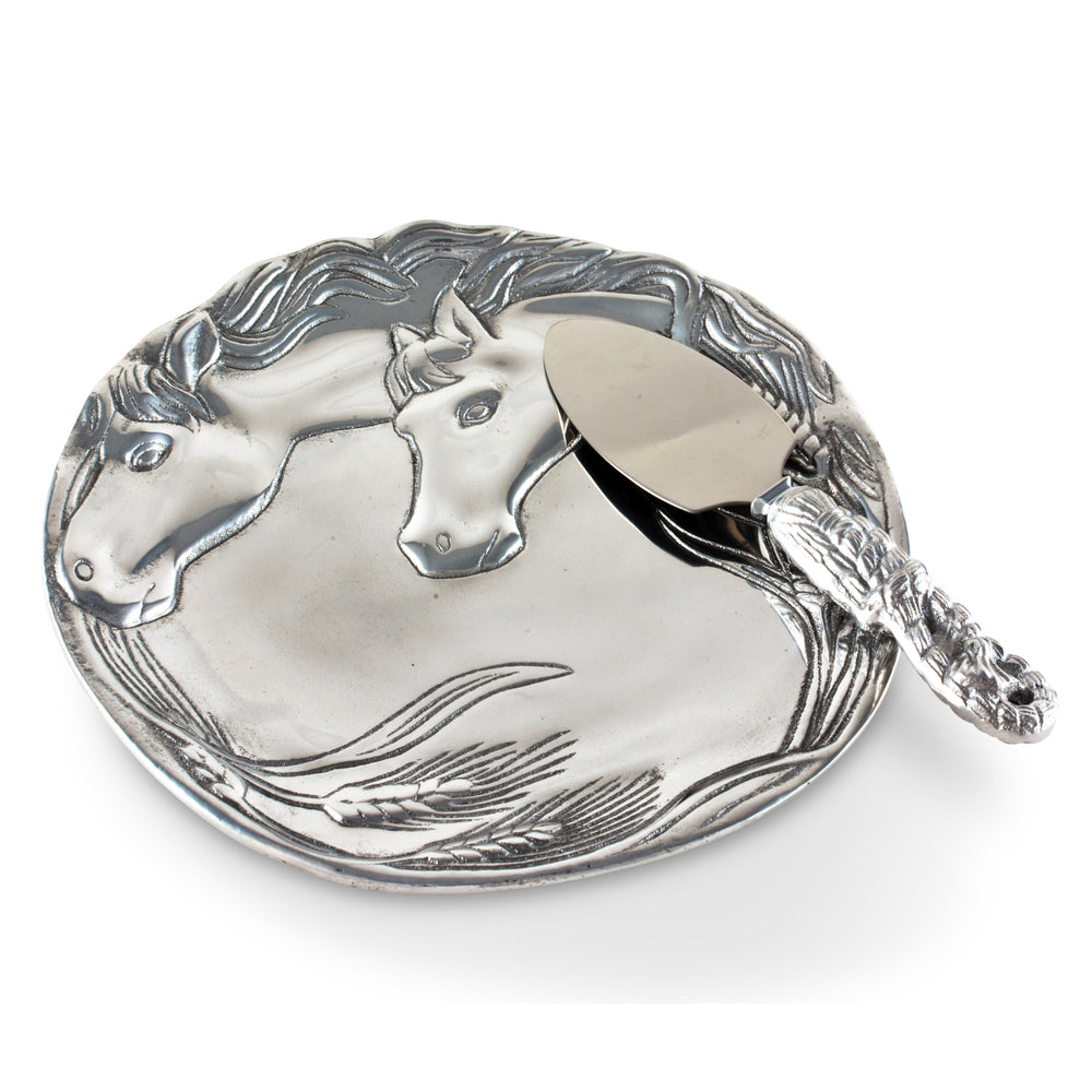 Horse Plate with Server - Equine Exchange Tack Shop
