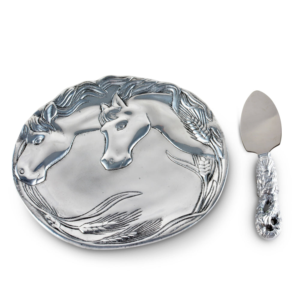 Horse Plate with Server - Equine Exchange Tack Shop
