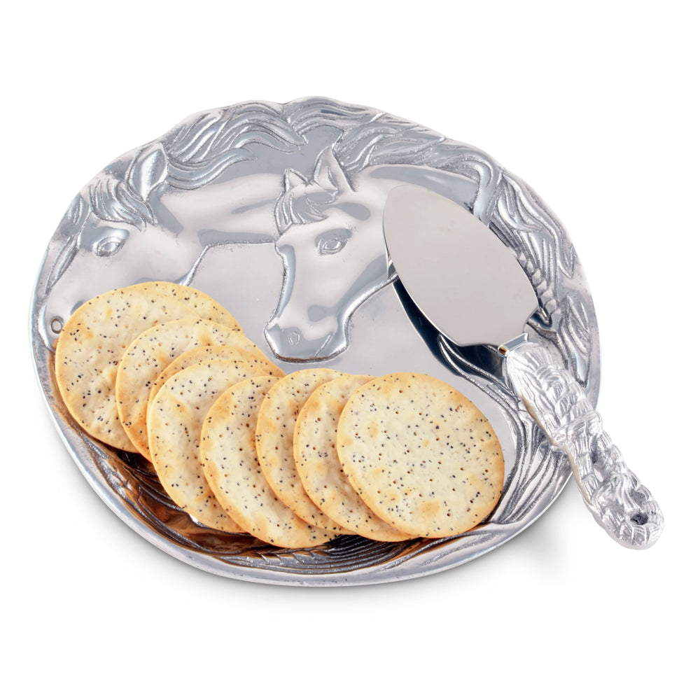 Horse Plate with Server - Equine Exchange Tack Shop