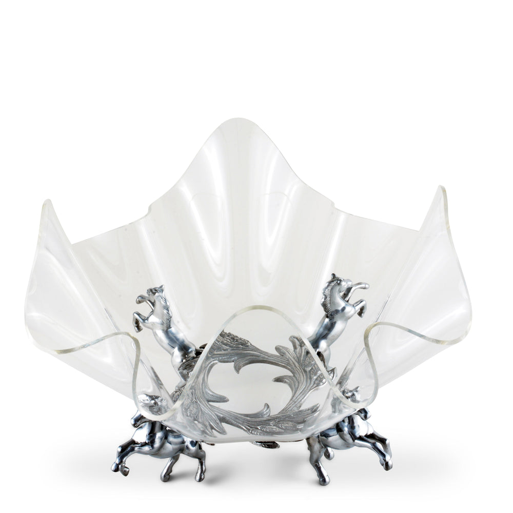 Horse Stand Acrylic Bowl 14 - Equine Exchange Tack Shop