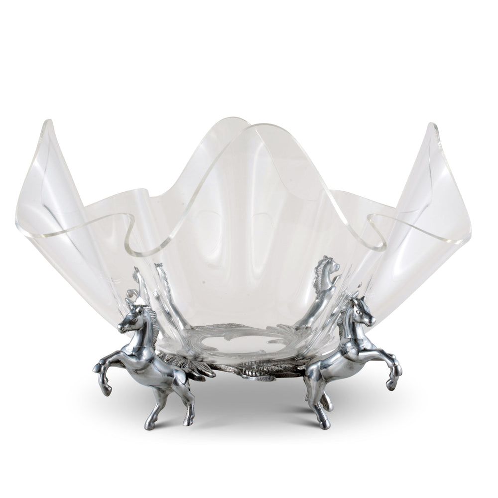 Horse Stand Acrylic Bowl 14 - Equine Exchange Tack Shop