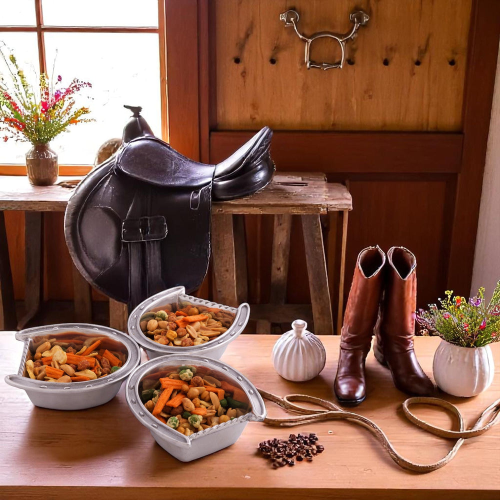 Horseshoe 3-Bowl Bowl - Equine Exchange Tack Shop