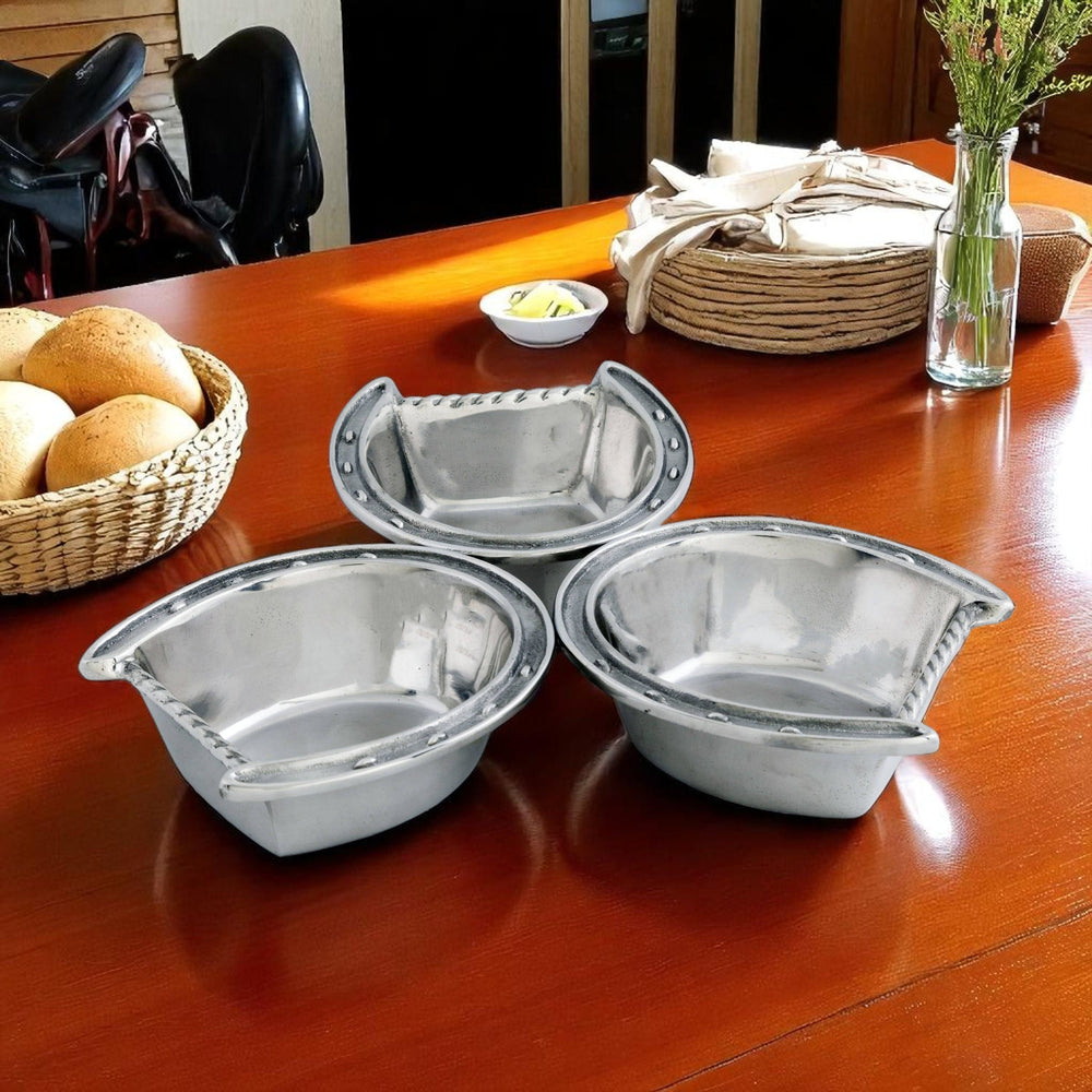 Horseshoe 3-Bowl Bowl - Equine Exchange Tack Shop