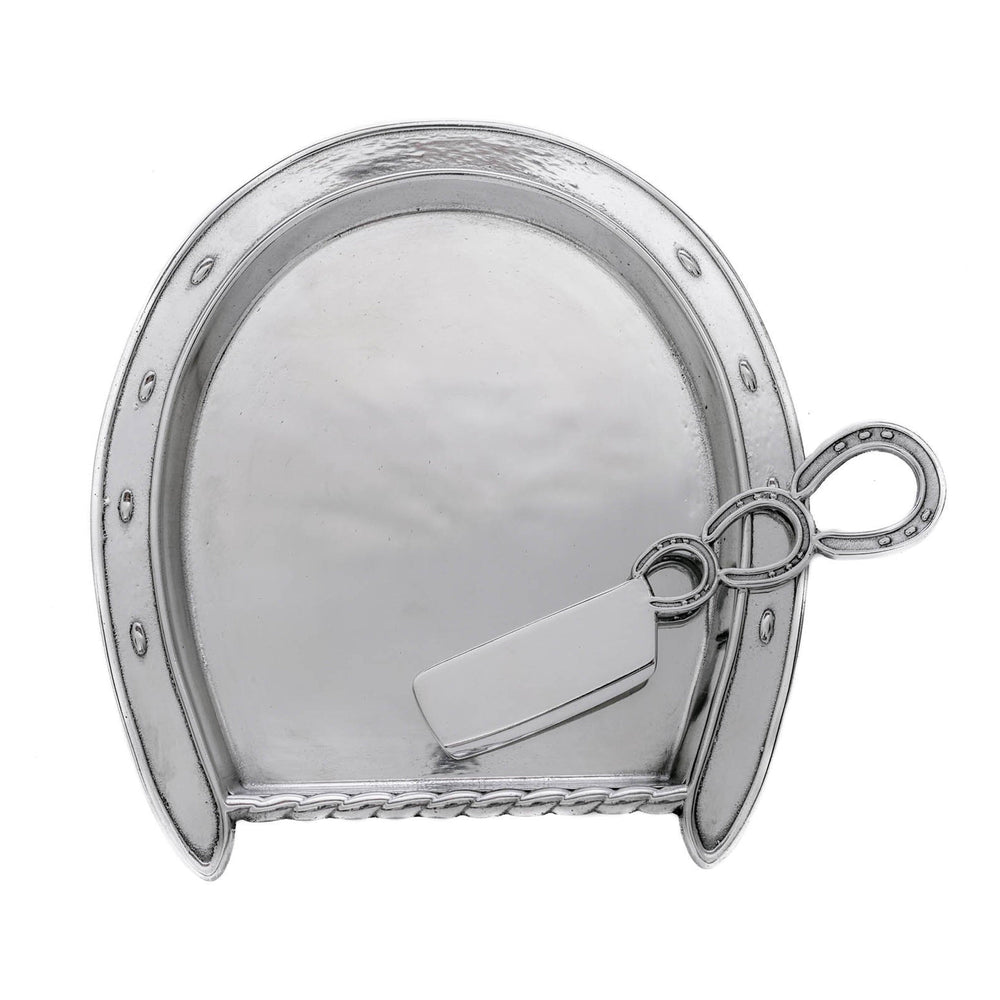 Horseshoe Plate with Server - Equine Exchange Tack Shop