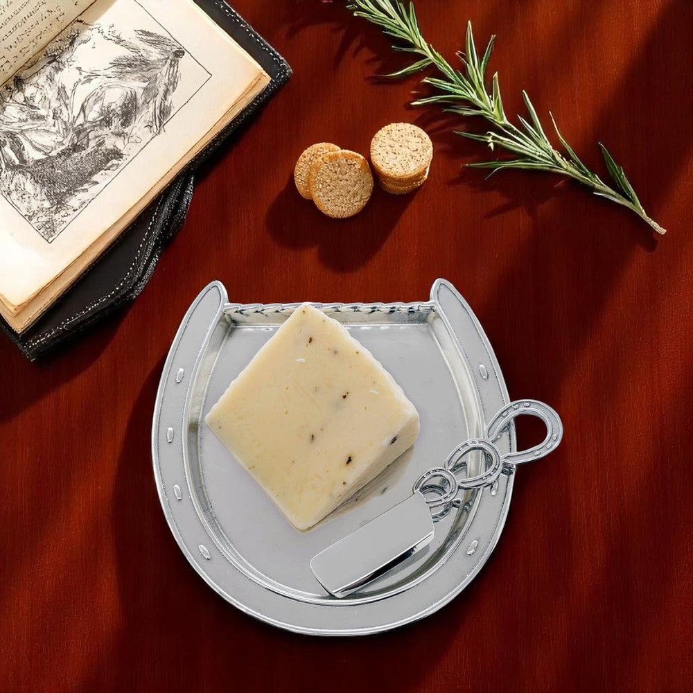 Horseshoe Plate with Server - Equine Exchange Tack Shop