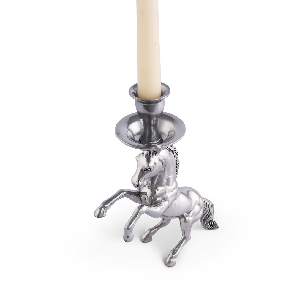 Rearing Horse Candlestick - Equine Exchange Tack Shop