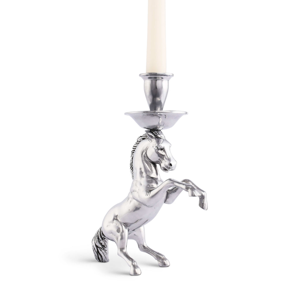 Rearing Horse Candlestick - Equine Exchange Tack Shop