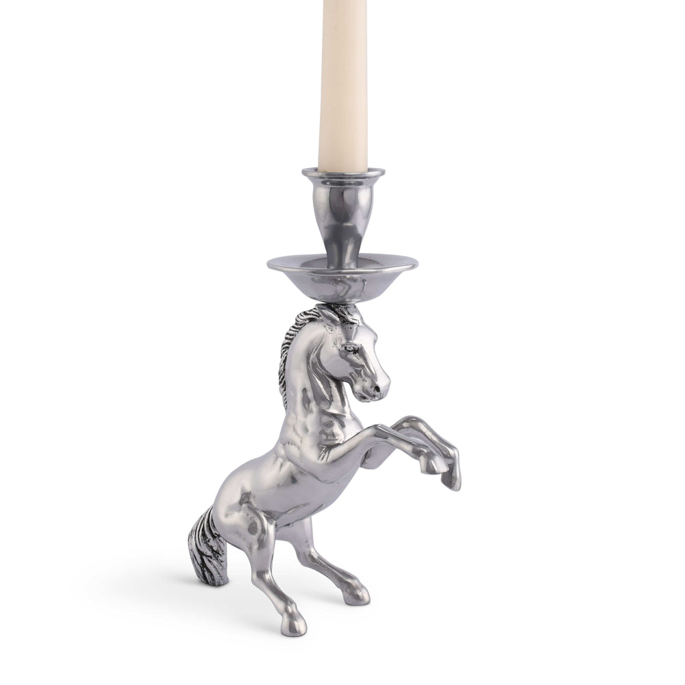 Rearing Horse Candlestick - Equine Exchange Tack Shop