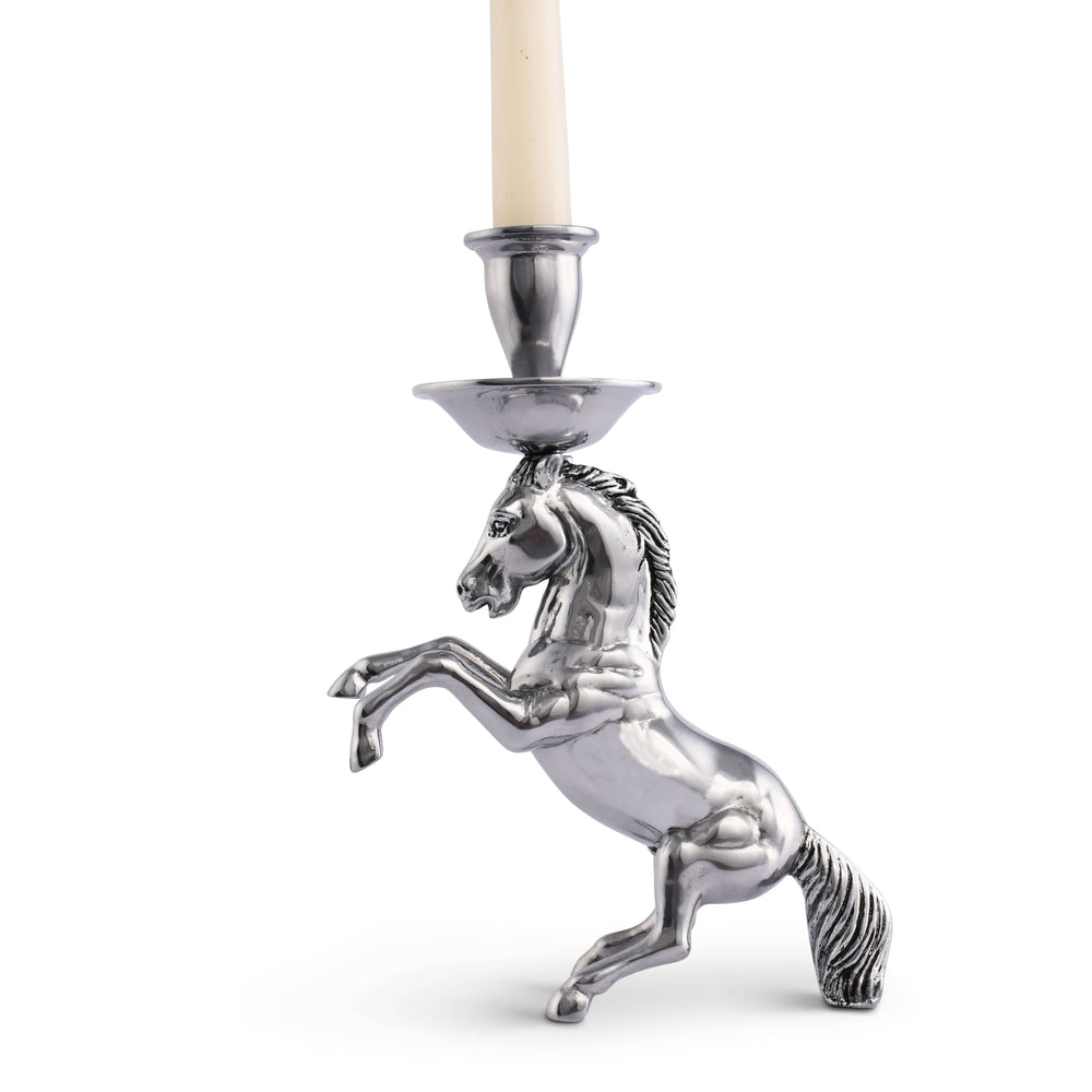 Rearing Horse Candlestick - Equine Exchange Tack Shop