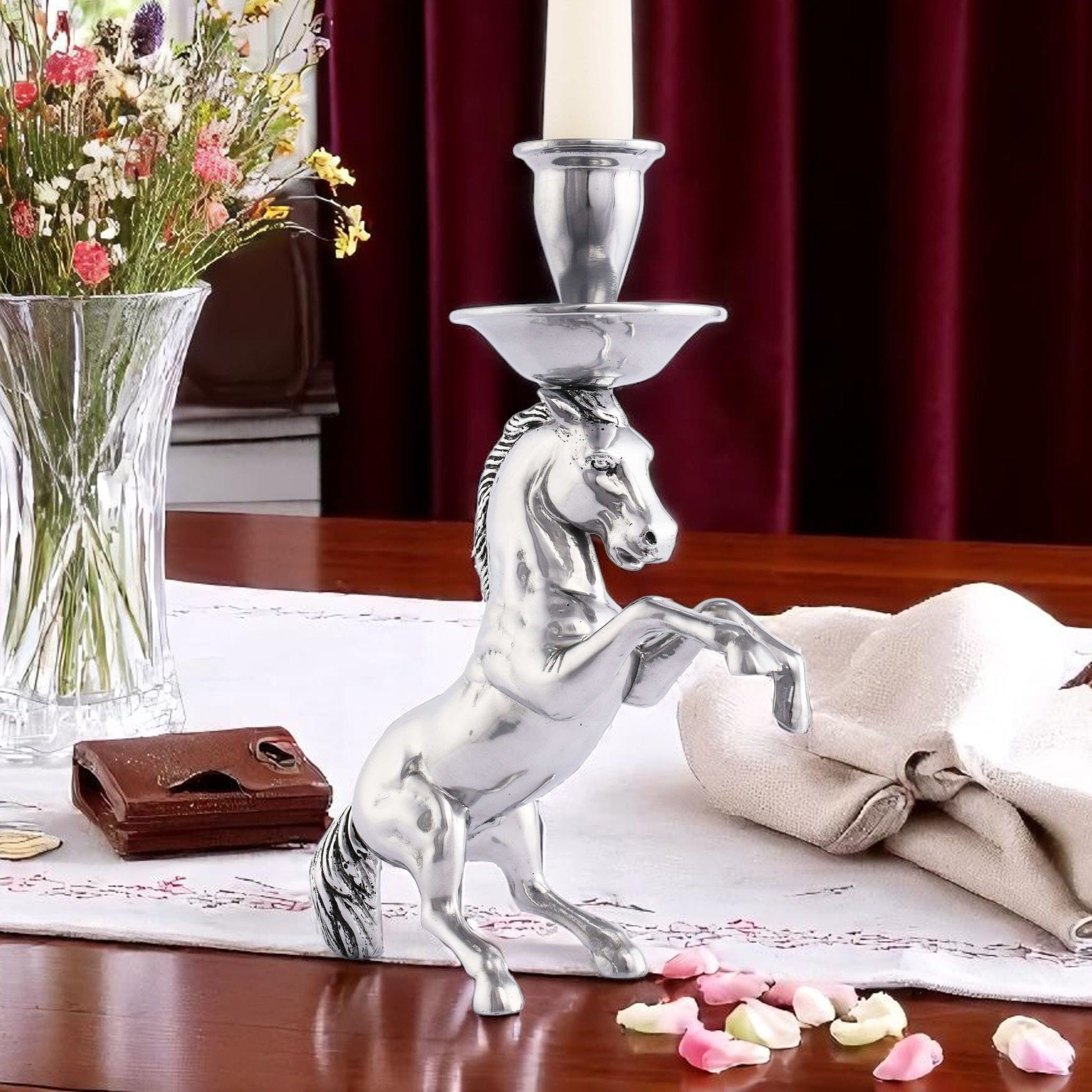 Rearing Horse Candlestick - Equine Exchange Tack Shop