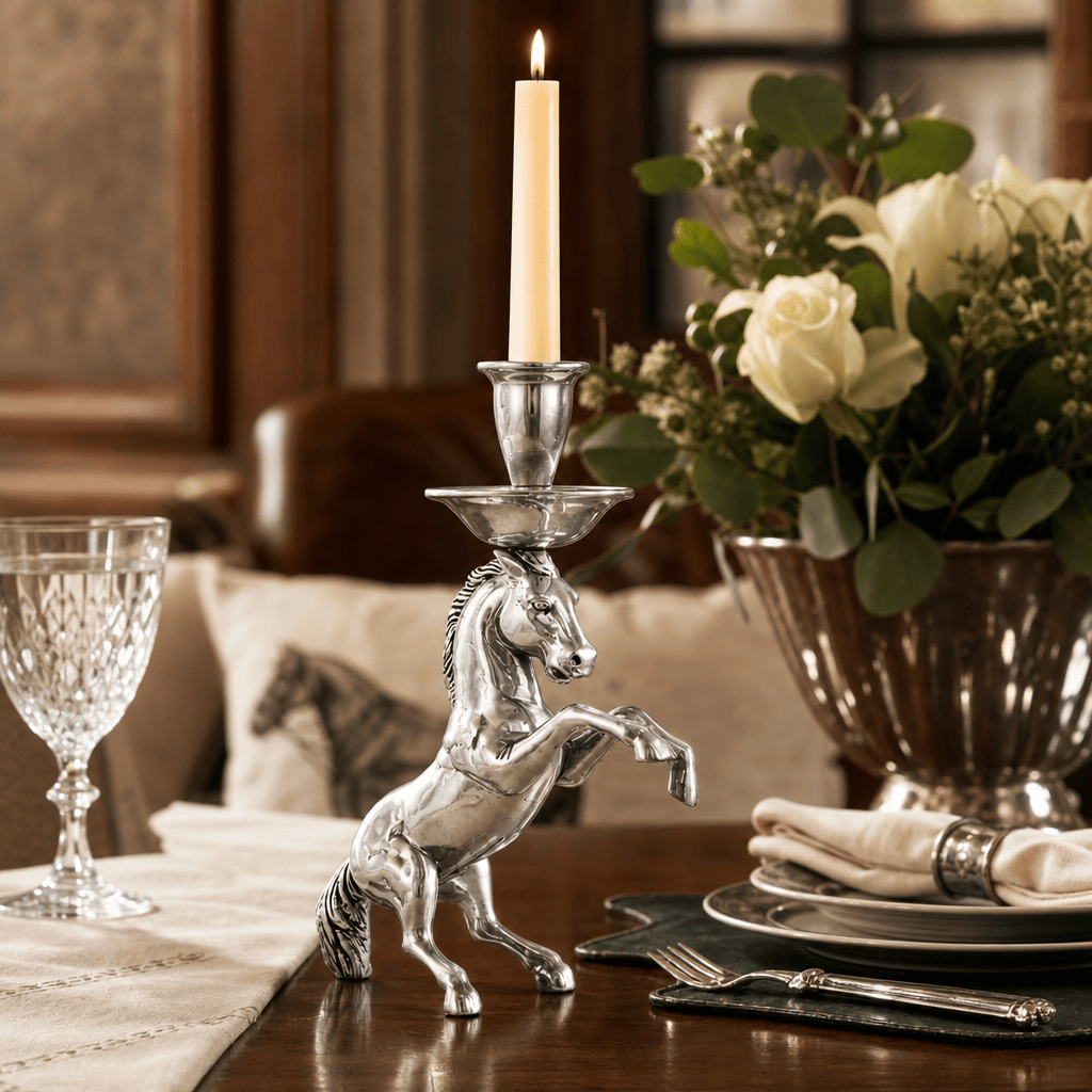 Rearing Horse Candlestick