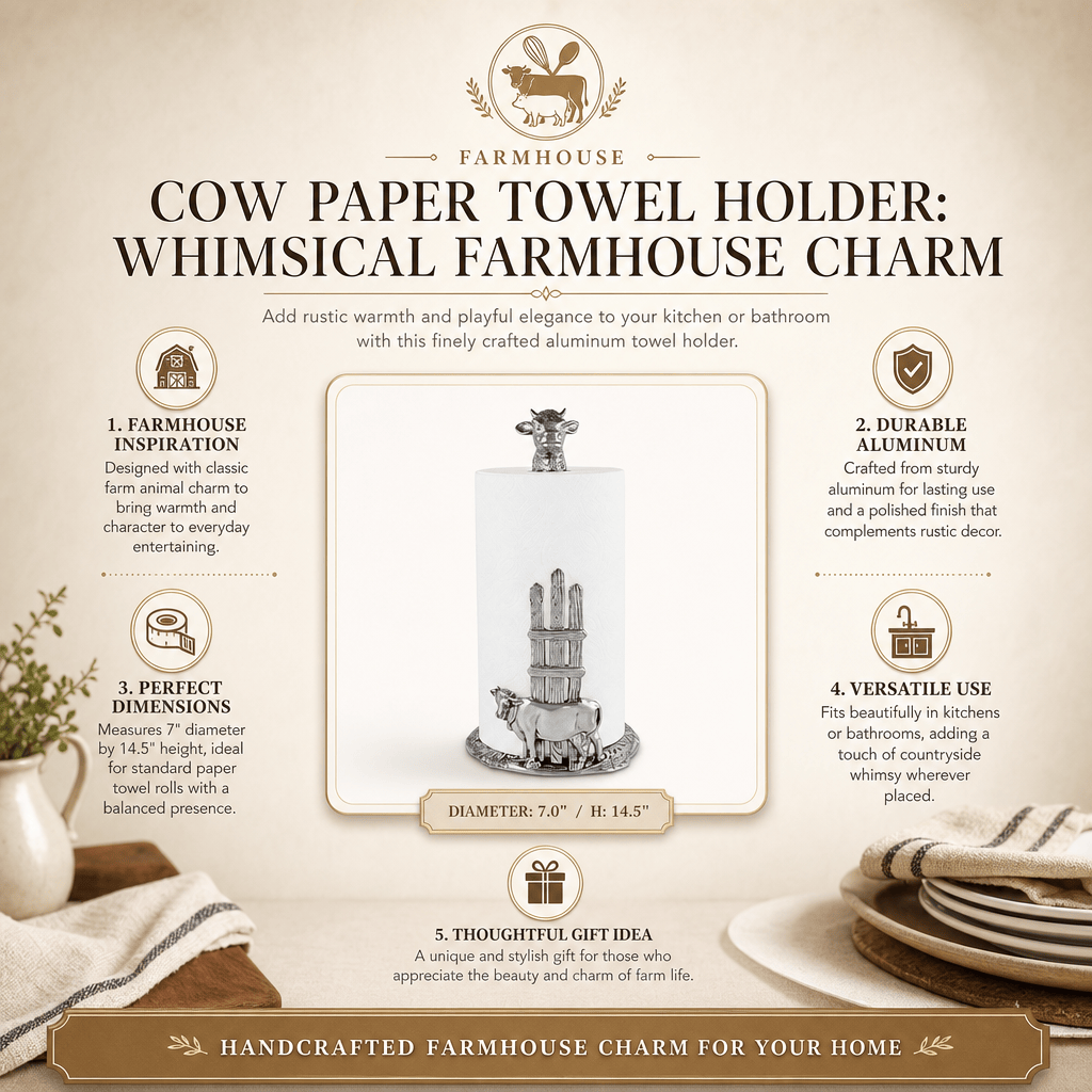 Cow Paper Towel Holder  