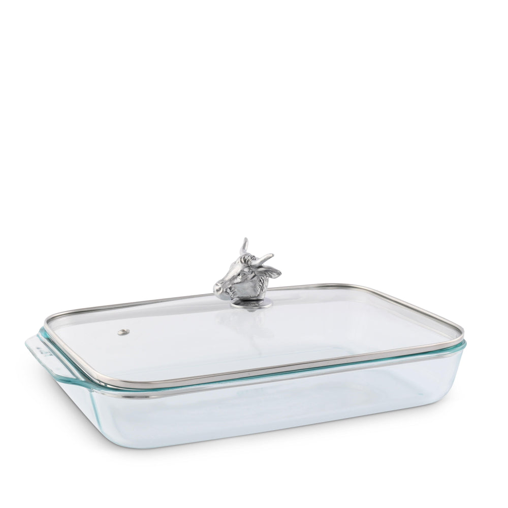 Bull / Steer Lid with Pyrex 3 quart Baking Dish - Equine Exchange Tack Shop