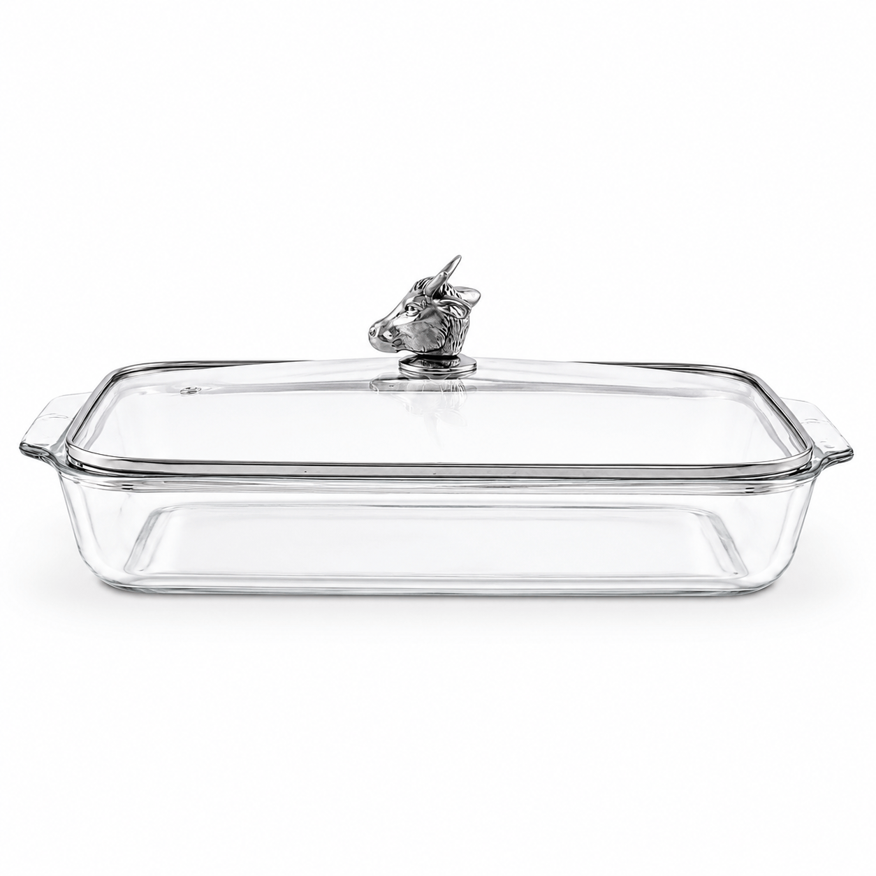Bull / Steer Lid with Pyrex 3 quart Baking Dish