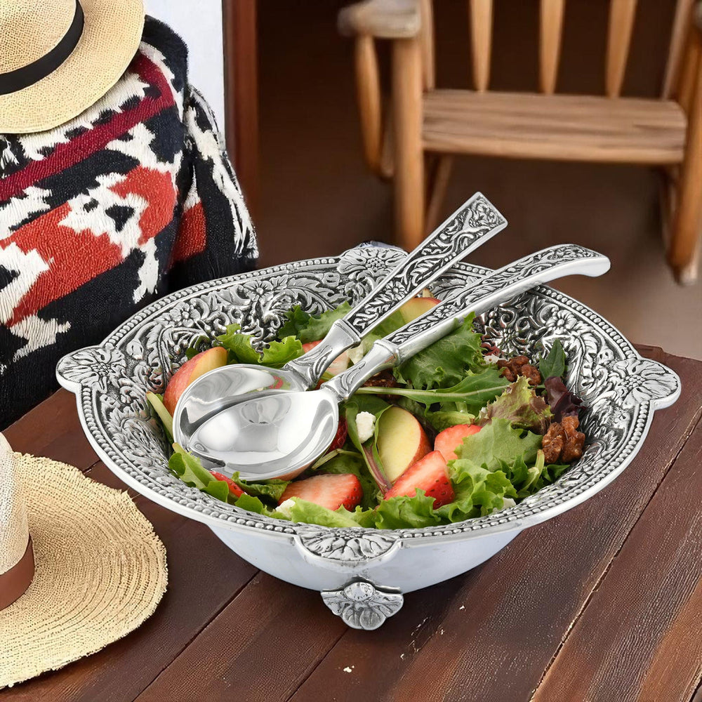 Concho Pattern Salad Bowl with Serving Set - Equine Exchange Tack Shop
