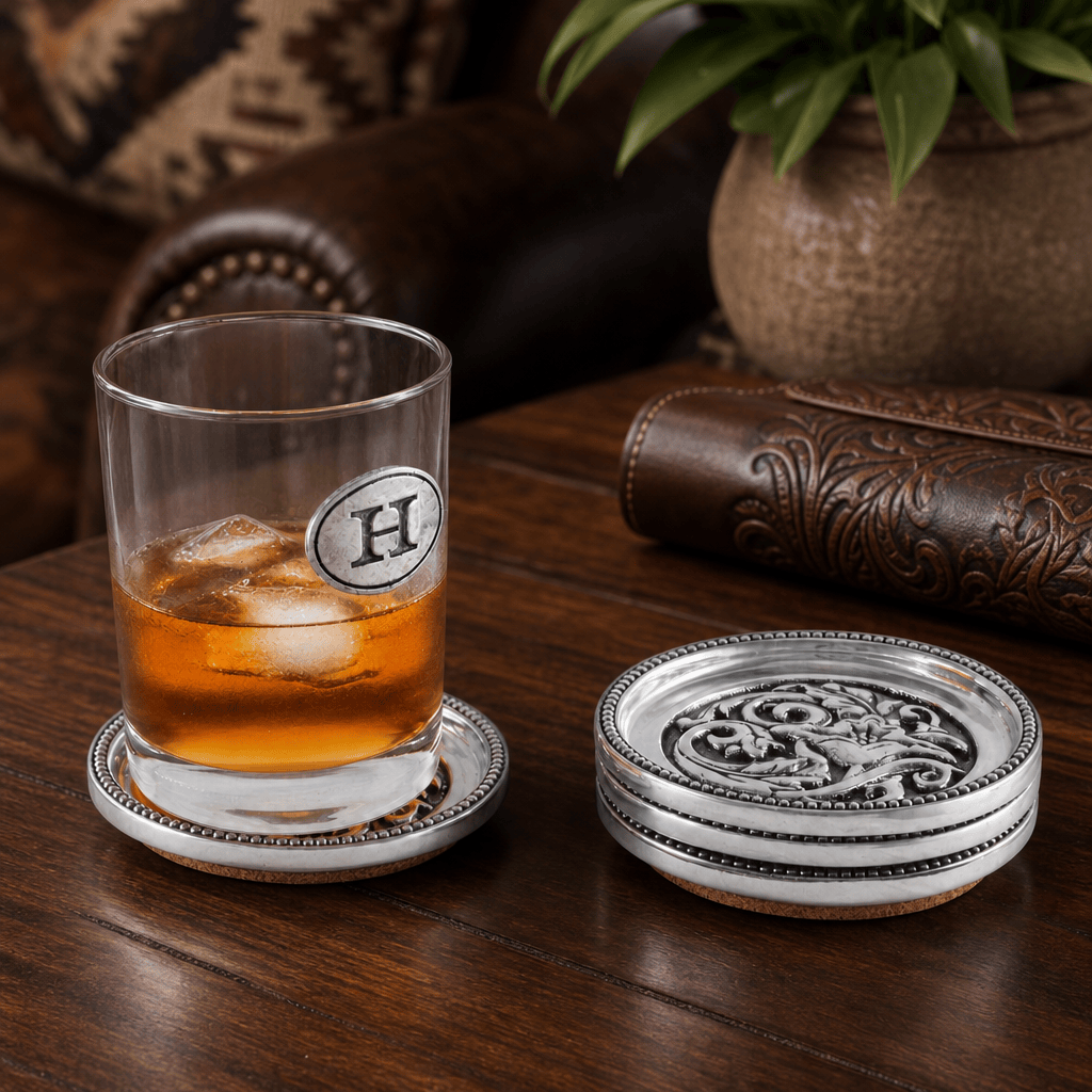 Concho Western Drink Coaster Set of 4