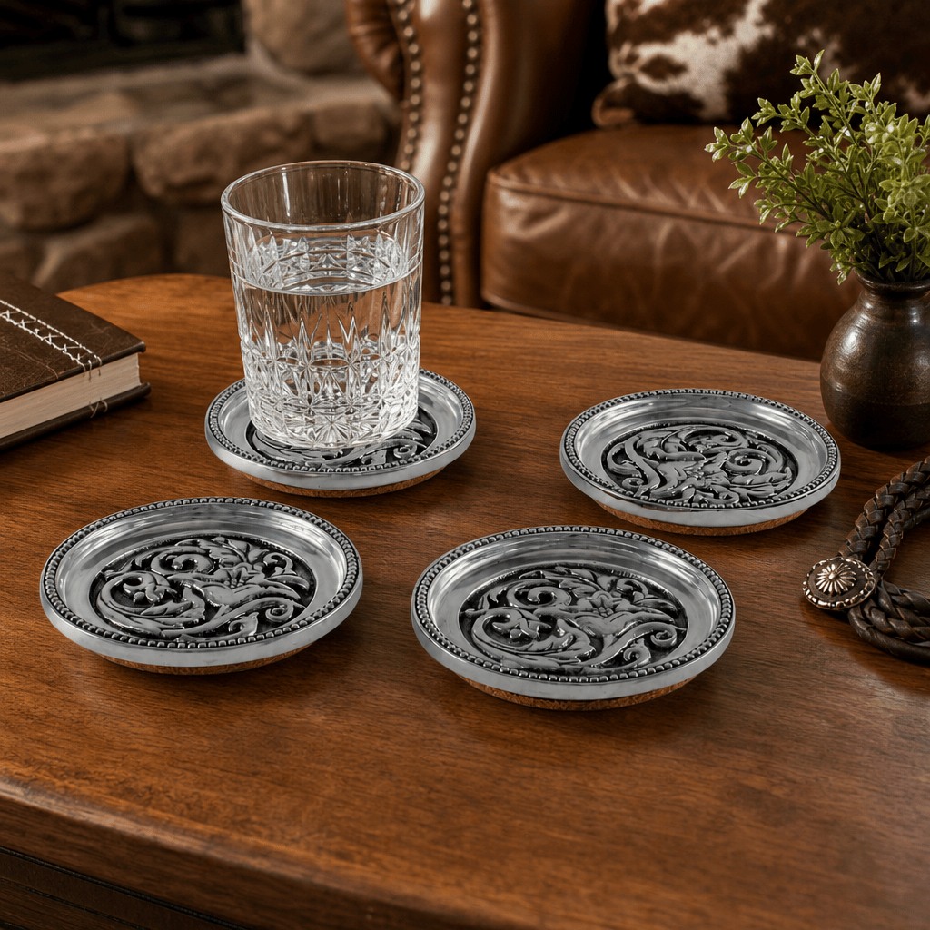 Concho Western Drink Coaster Set of 4