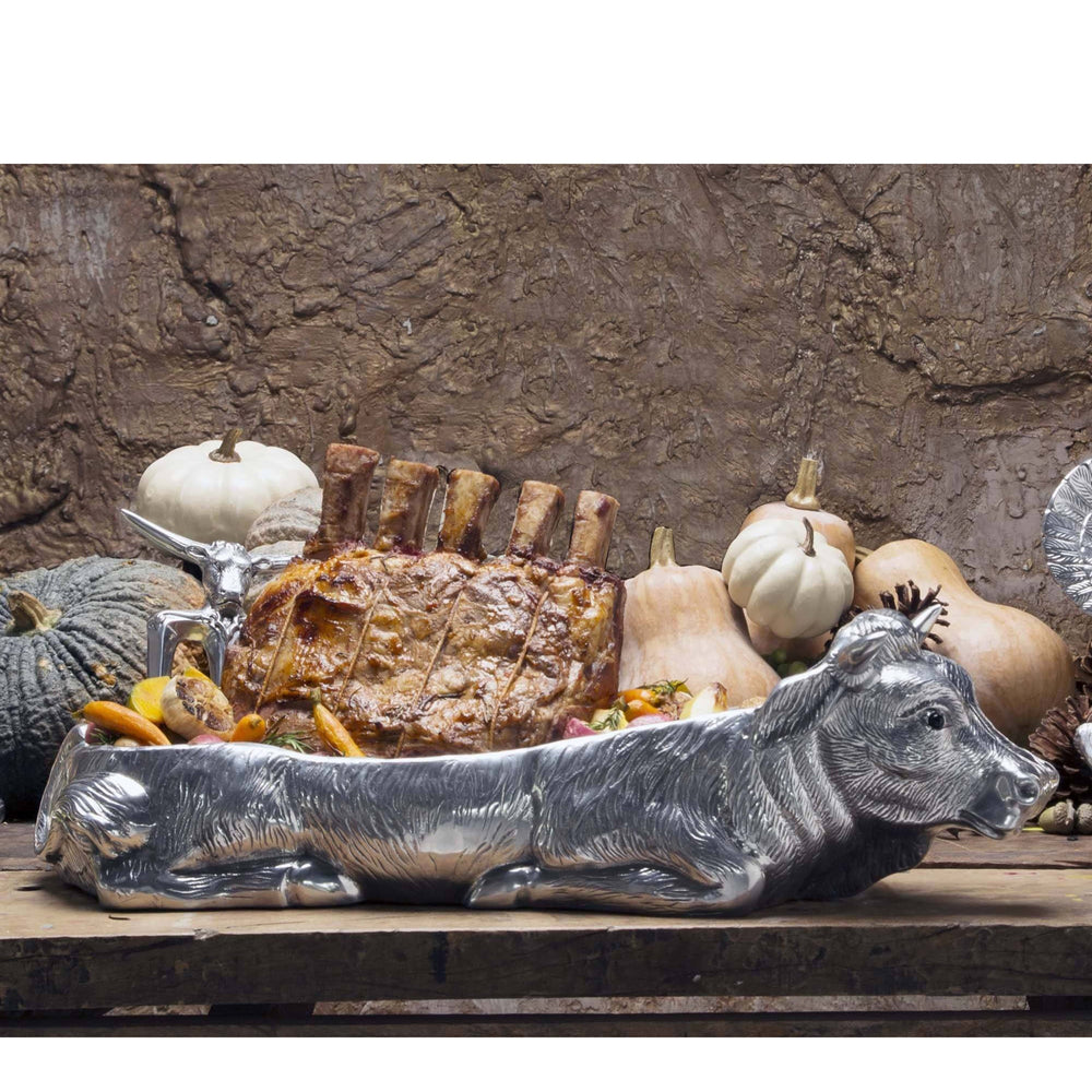 Cow Carving Serving Tray - Equine Exchange Tack Shop