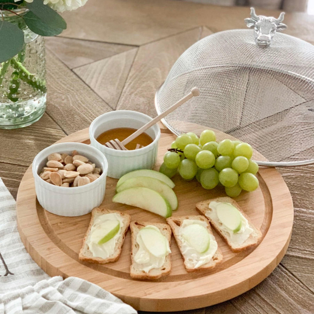 Cow Head 3 Piece Picnic Cheese Board / Spreader