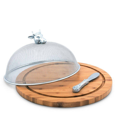 Cow Head 3 Piece Picnic Cheese Board / Spreader - Equine Exchange Tack Shop