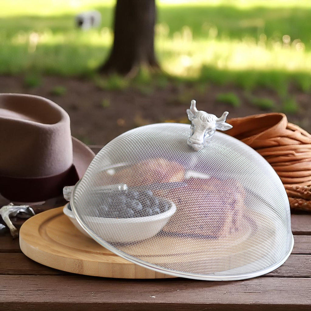 Cow Head 3 Piece Picnic Cheese Board / Spreader