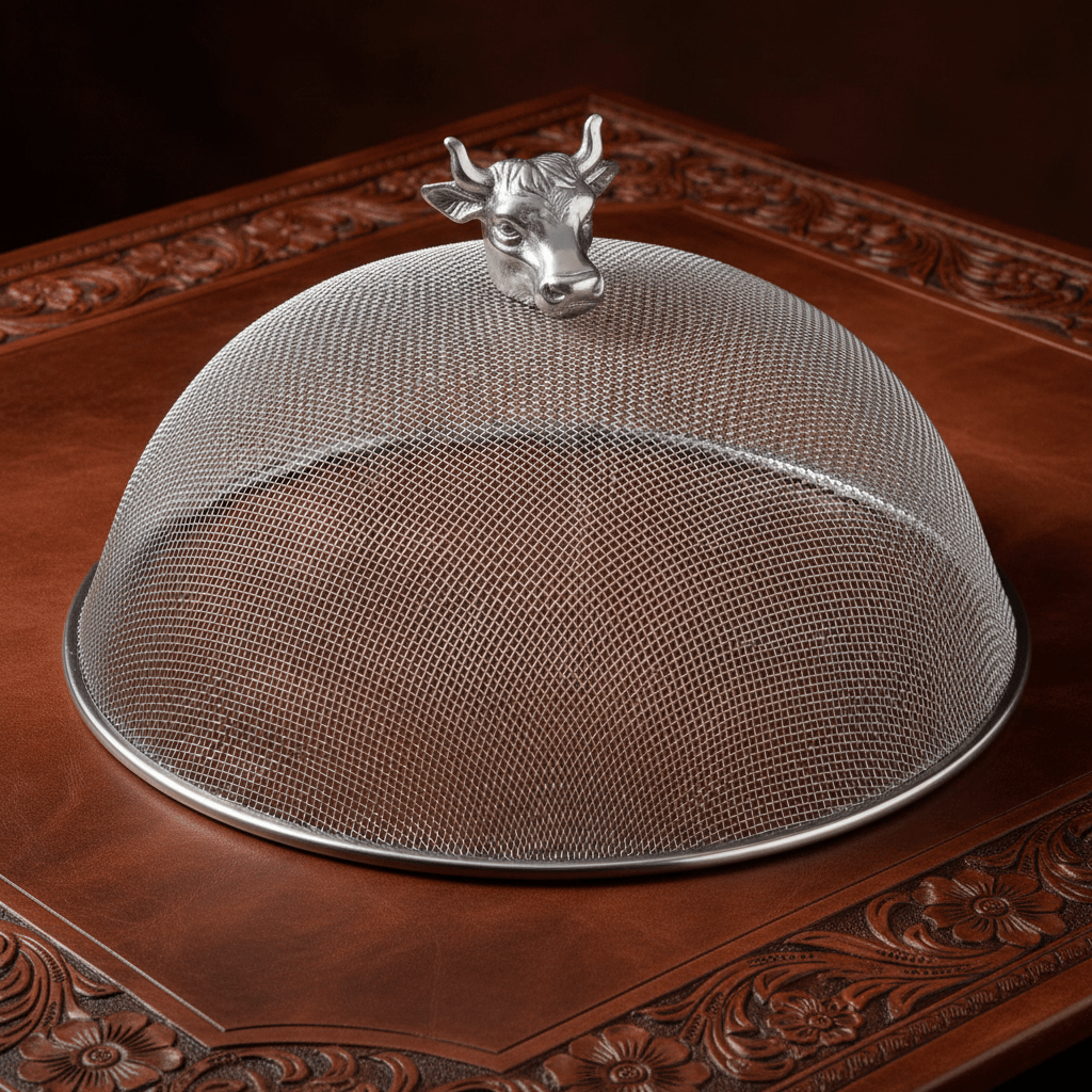 Cow Head Stainless Mesh Picnic Cover