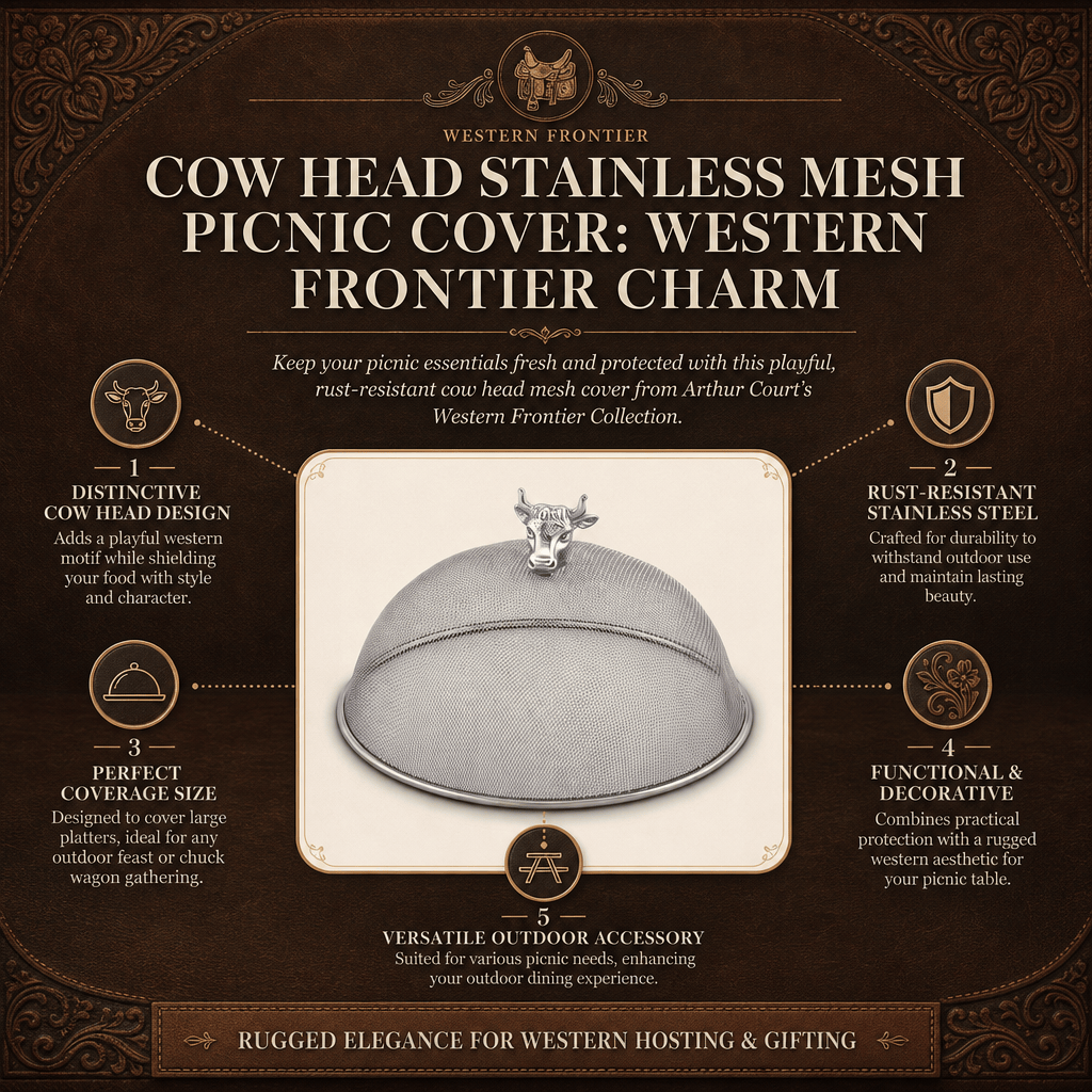 Cow Head Stainless Mesh Picnic Cover
