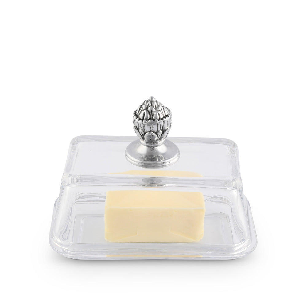 Glass Butter Dish - Concho - Equine Exchange Tack Shop