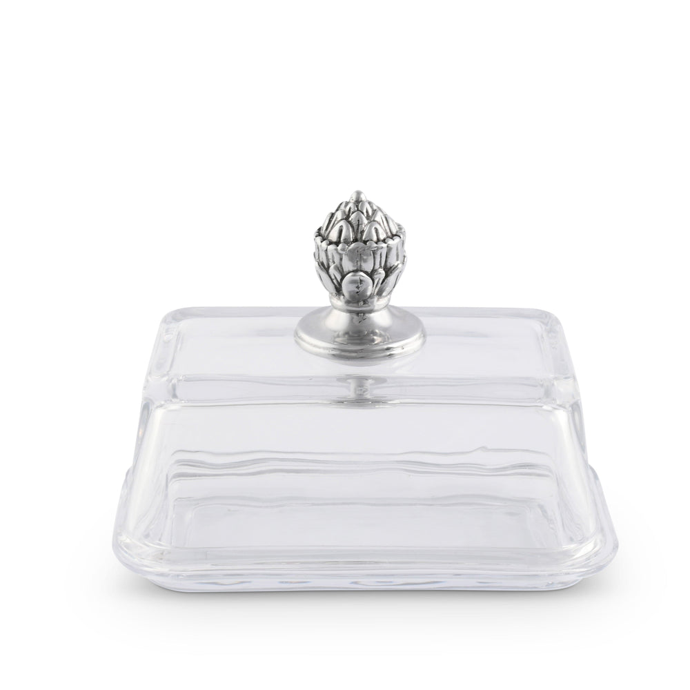 Glass Butter Dish - Concho - Equine Exchange Tack Shop