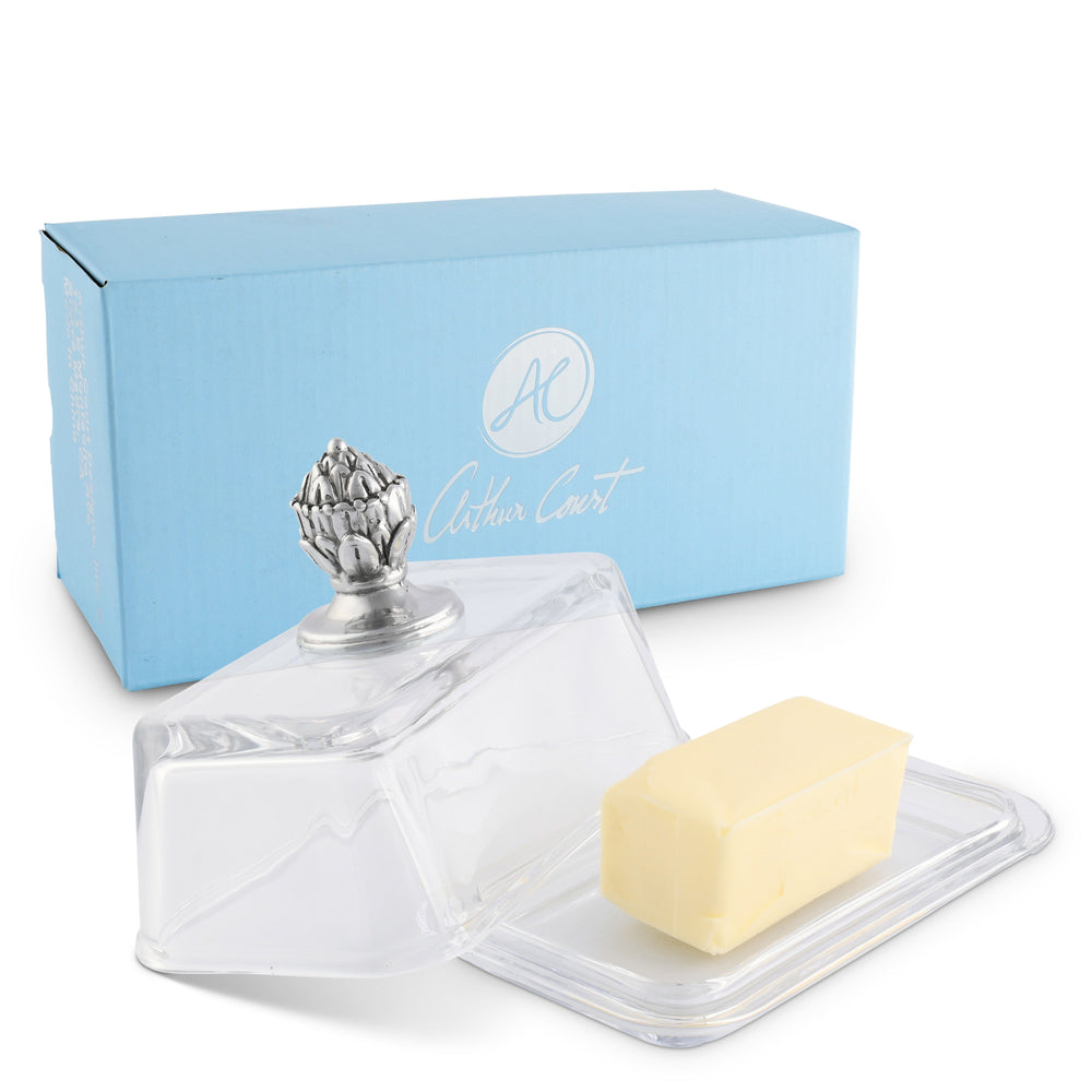 Glass Butter Dish - Concho - Equine Exchange Tack Shop