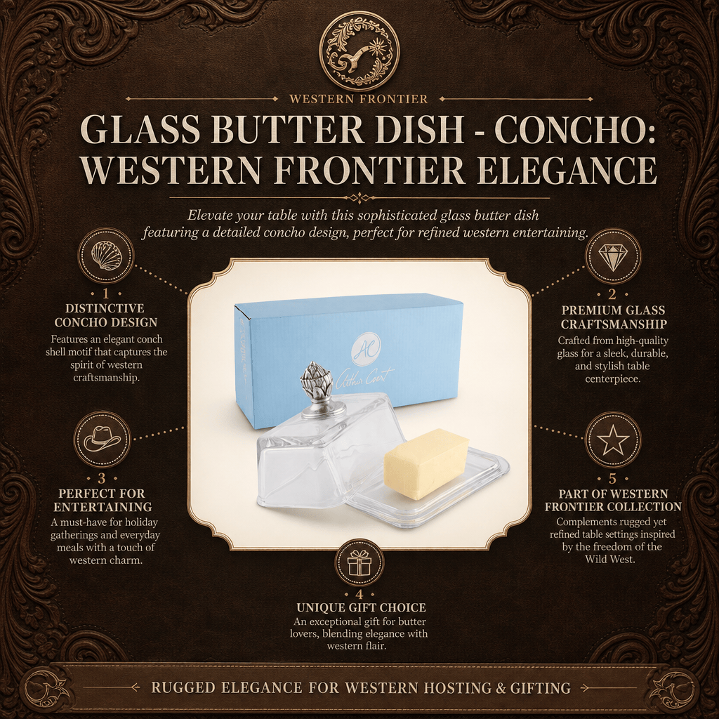 Glass Butter Dish - Concho