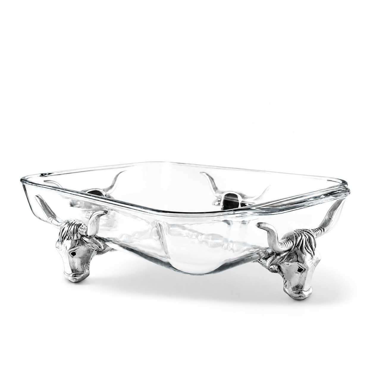 Long Horn Steer Pyrex Holder 3qt