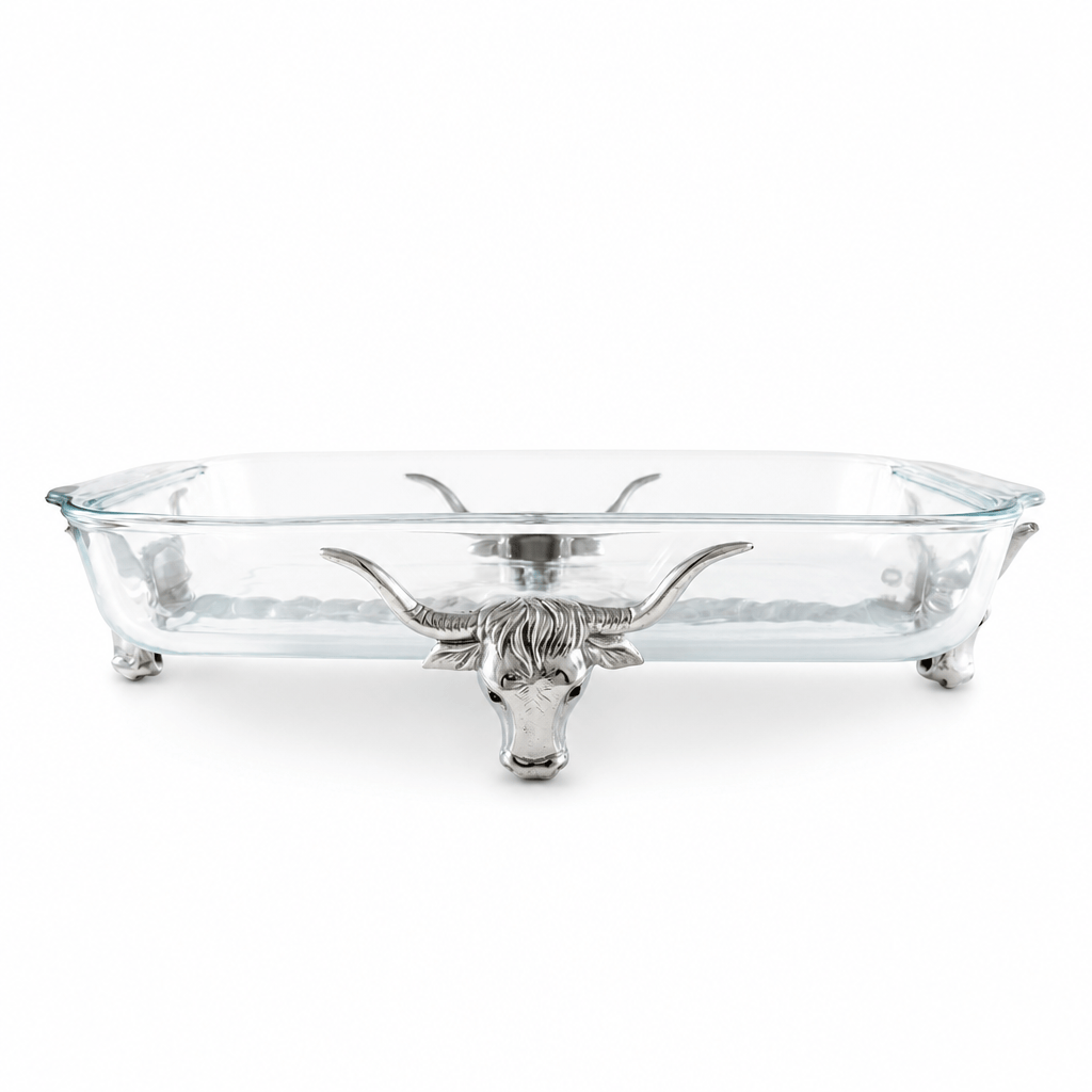 Long Horn Steer Pyrex Holder 3qt