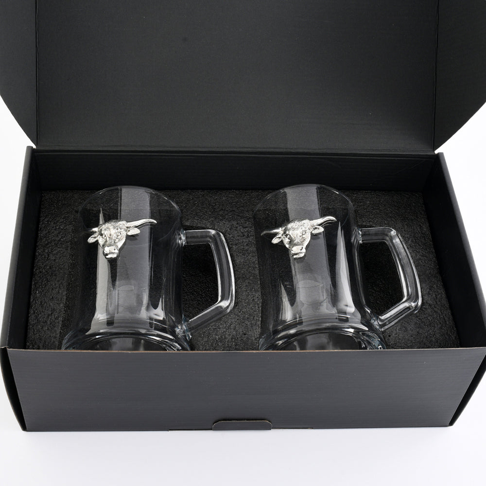 Longhorn Beer Mugs - Set of 2 - Equine Exchange Tack Shop