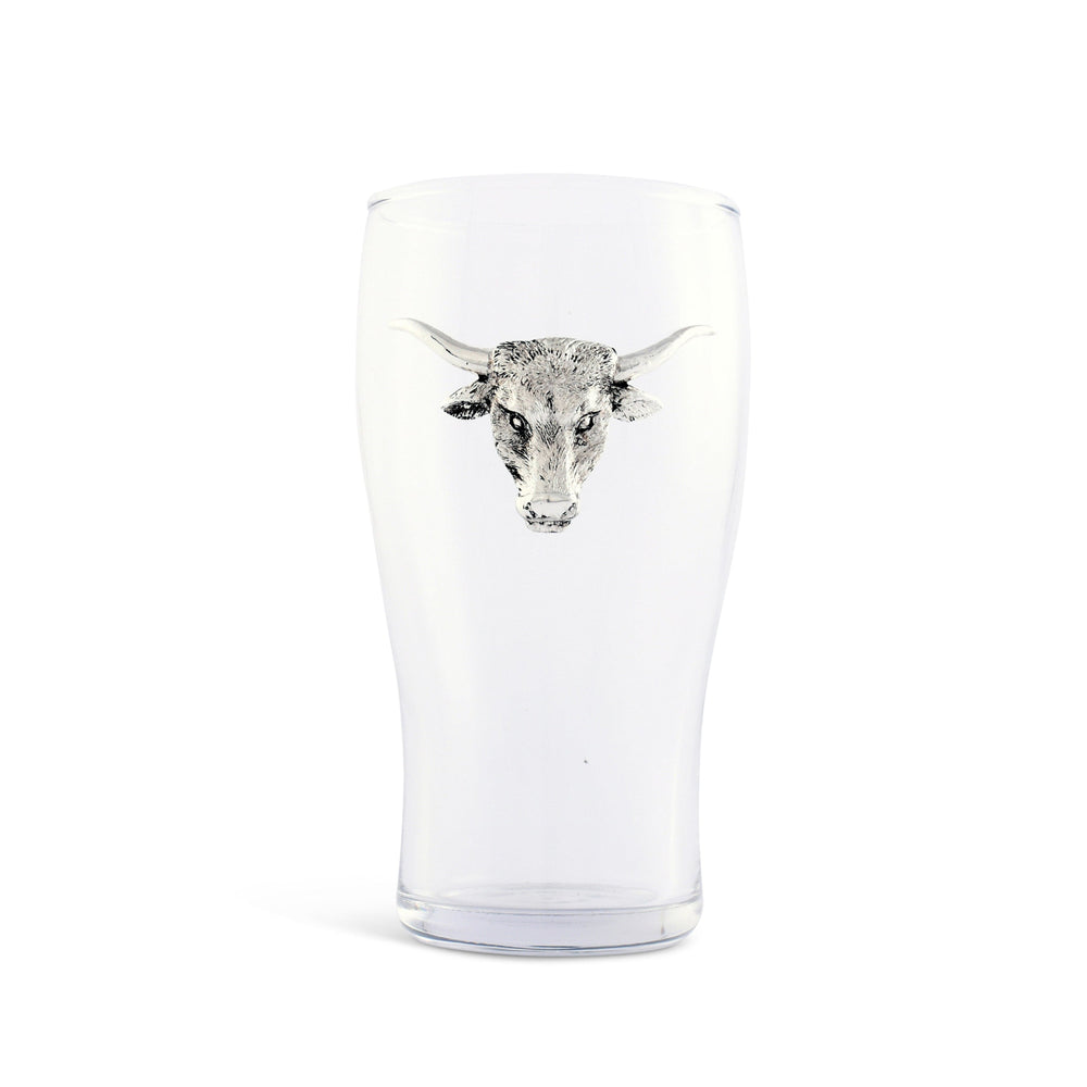 Longhorn Beer Pint Glasses - Set of 4 - Equine Exchange Tack Shop