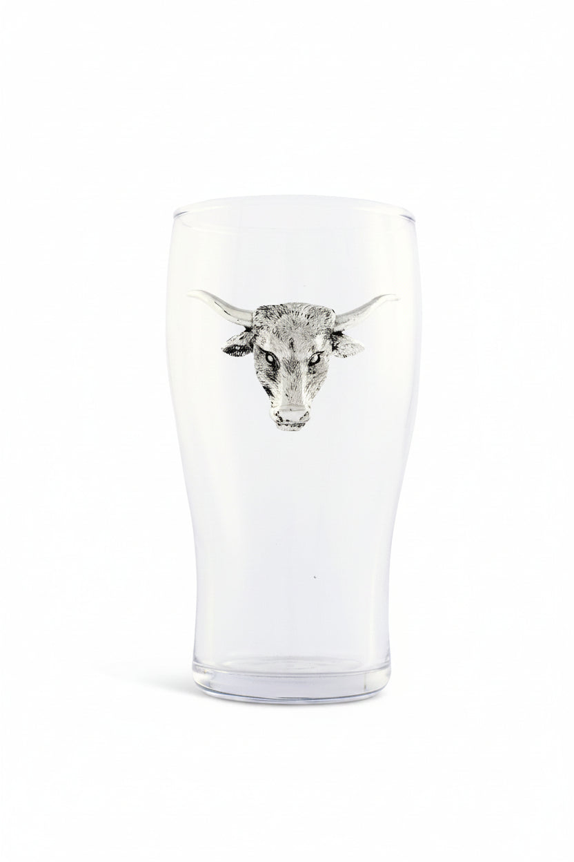 Longhorn Beer Pint Glasses - Set of 4