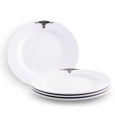 Longhorn Melamine Lunch Plates - Set of 4 - Equine Exchange Tack Shop