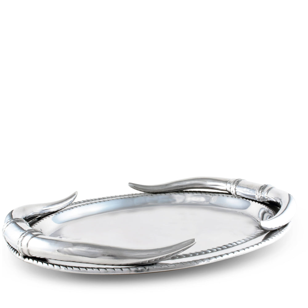 Longhorn Oval Platter - Equine Exchange Tack Shop