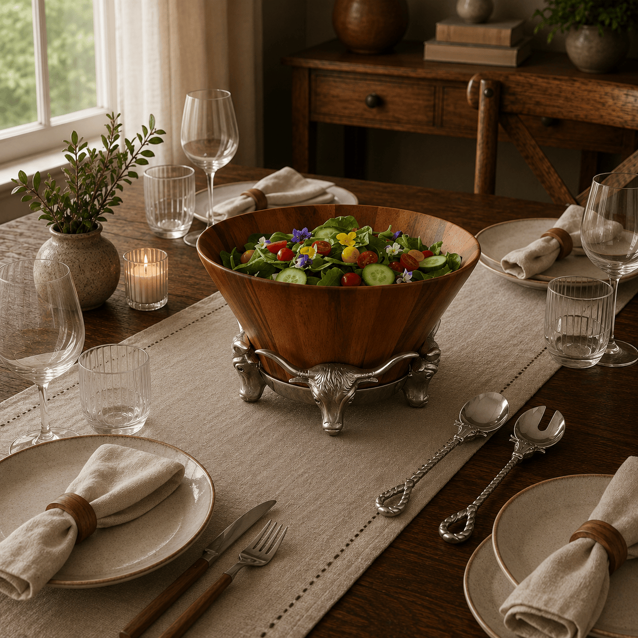 Longhorn Serving Set