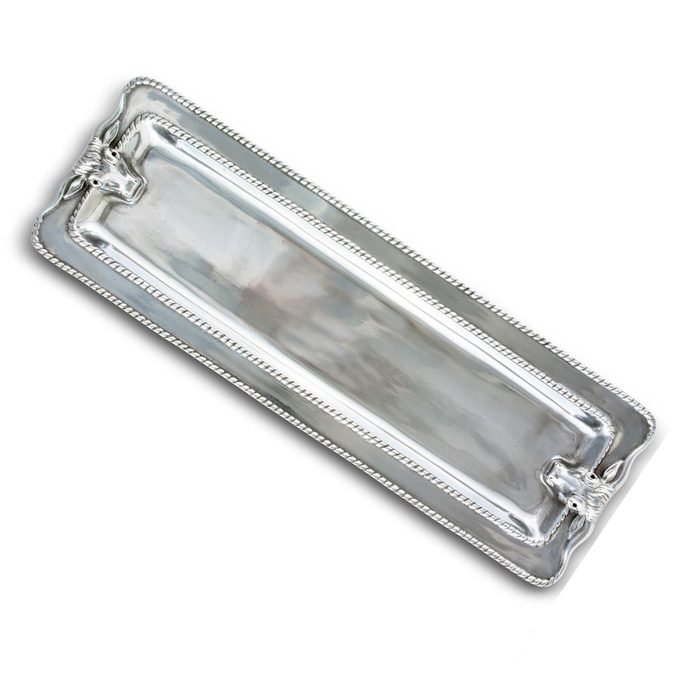 Longhorn with Braid Oblong Tray - Equine Exchange Tack Shop