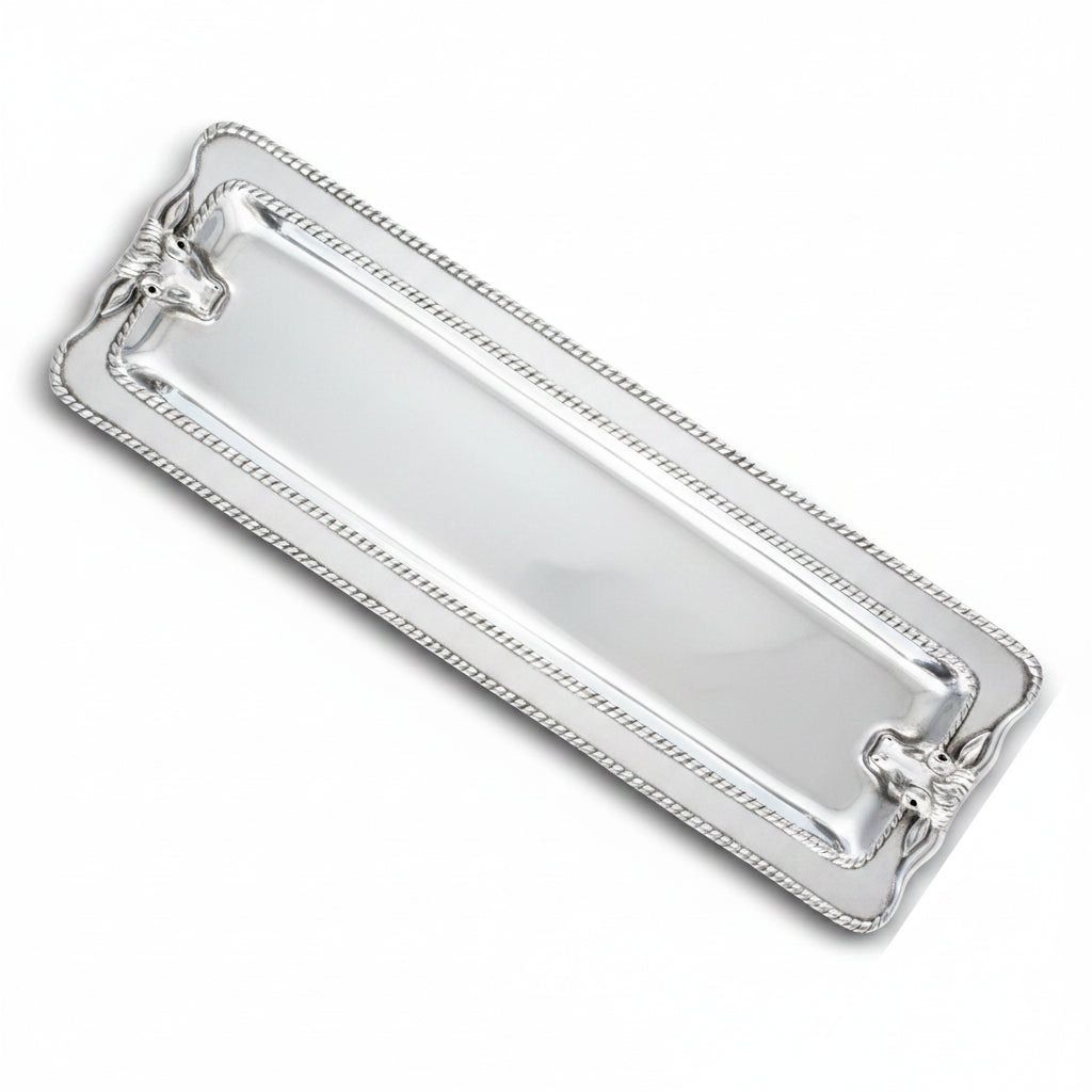 Longhorn with Braid Oblong Tray