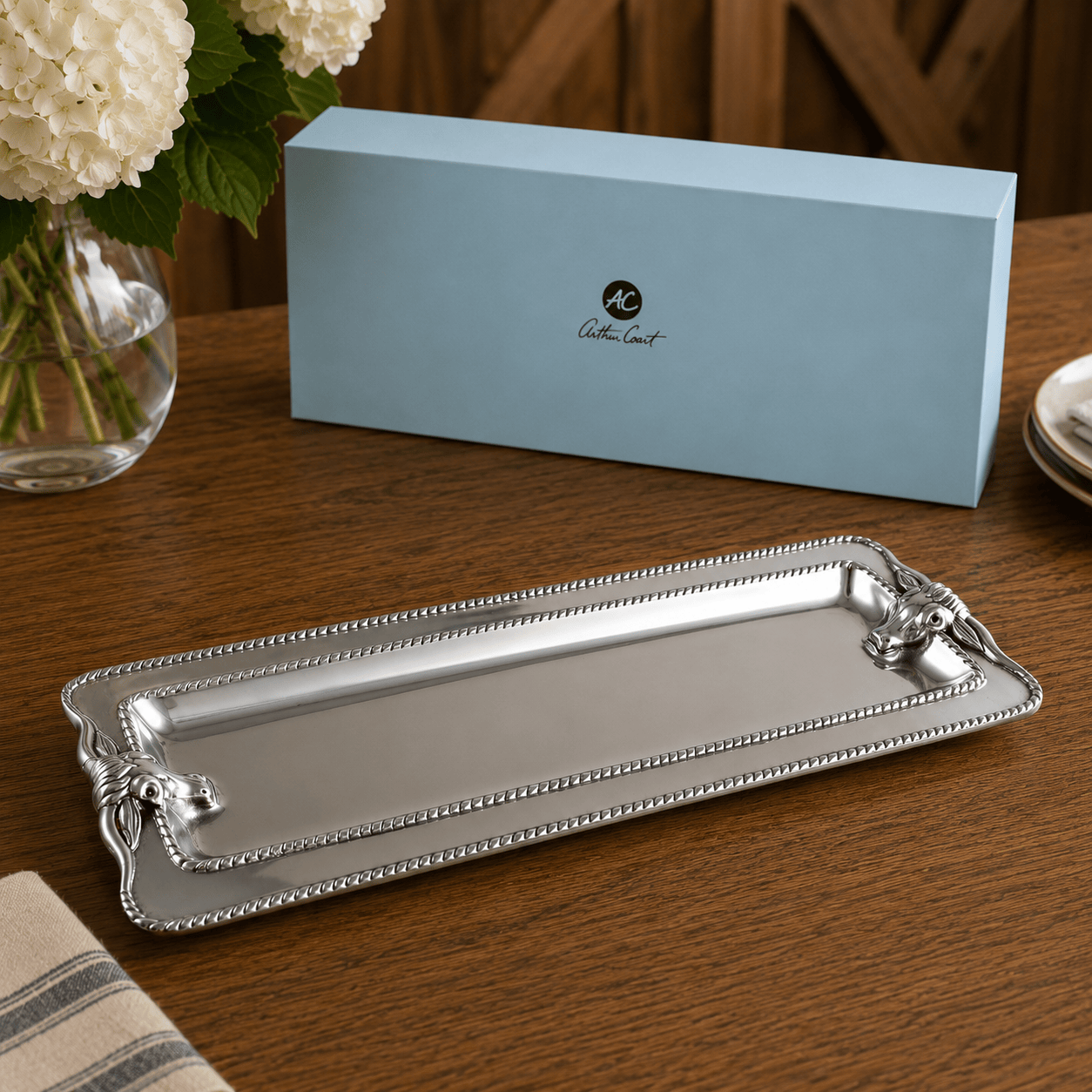 Longhorn with Braid Oblong Tray