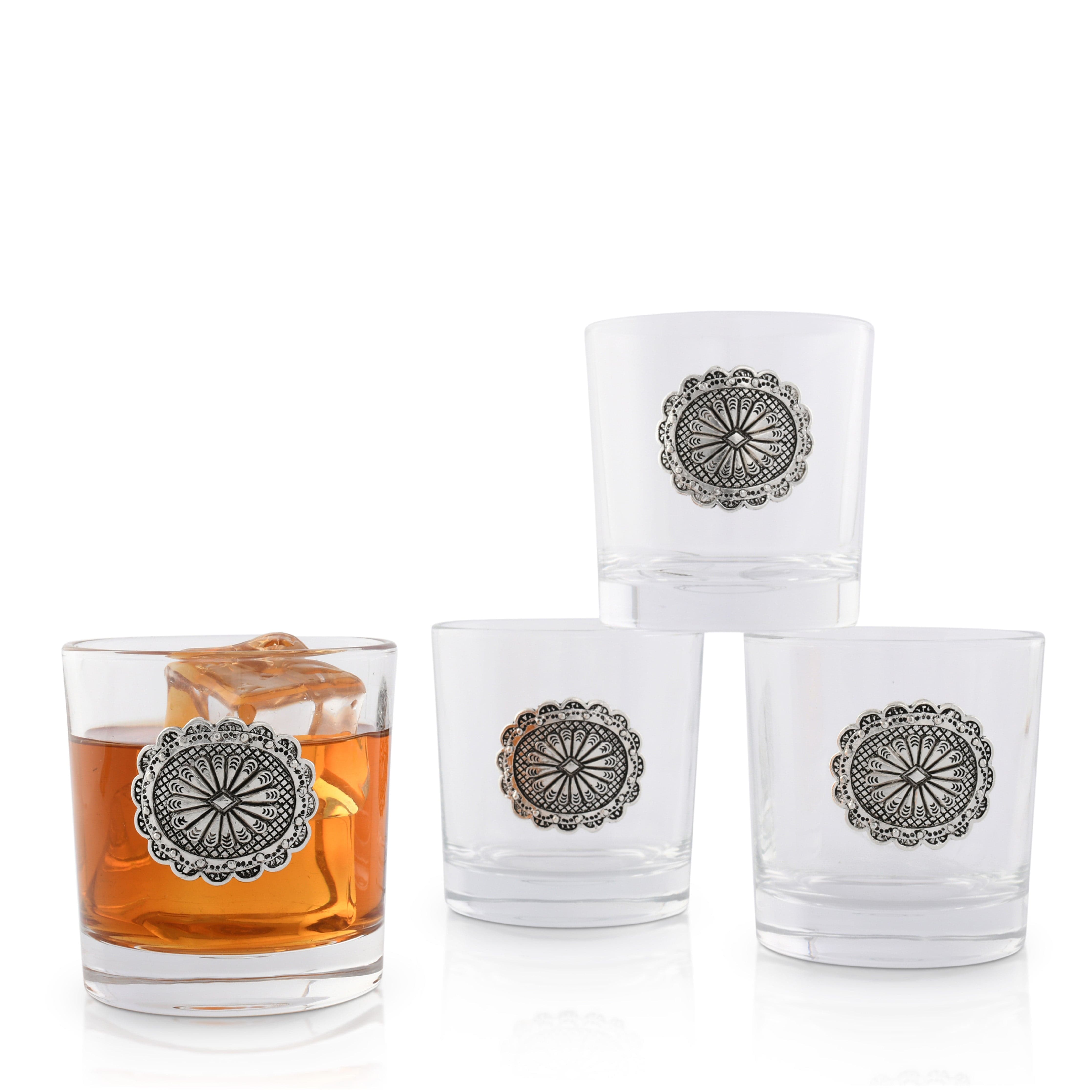 Western Concho Bar Glasses Set of 4 - Equine Exchange Tack Shop
