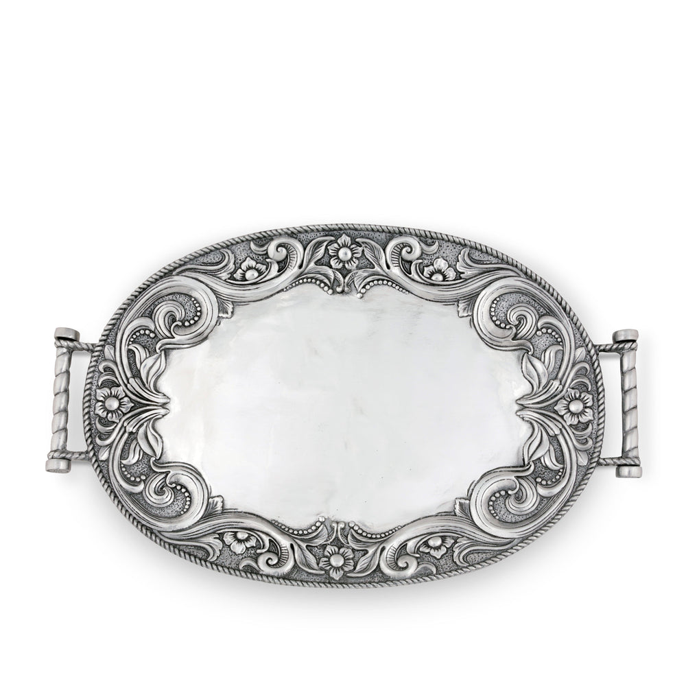 Western Leather Serving Tray - Equine Exchange Tack Shop